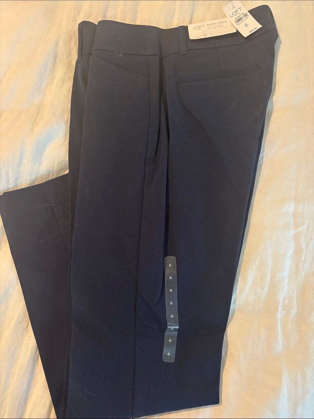 LOFT Women's Navy Straight-Leg Dress Pants
